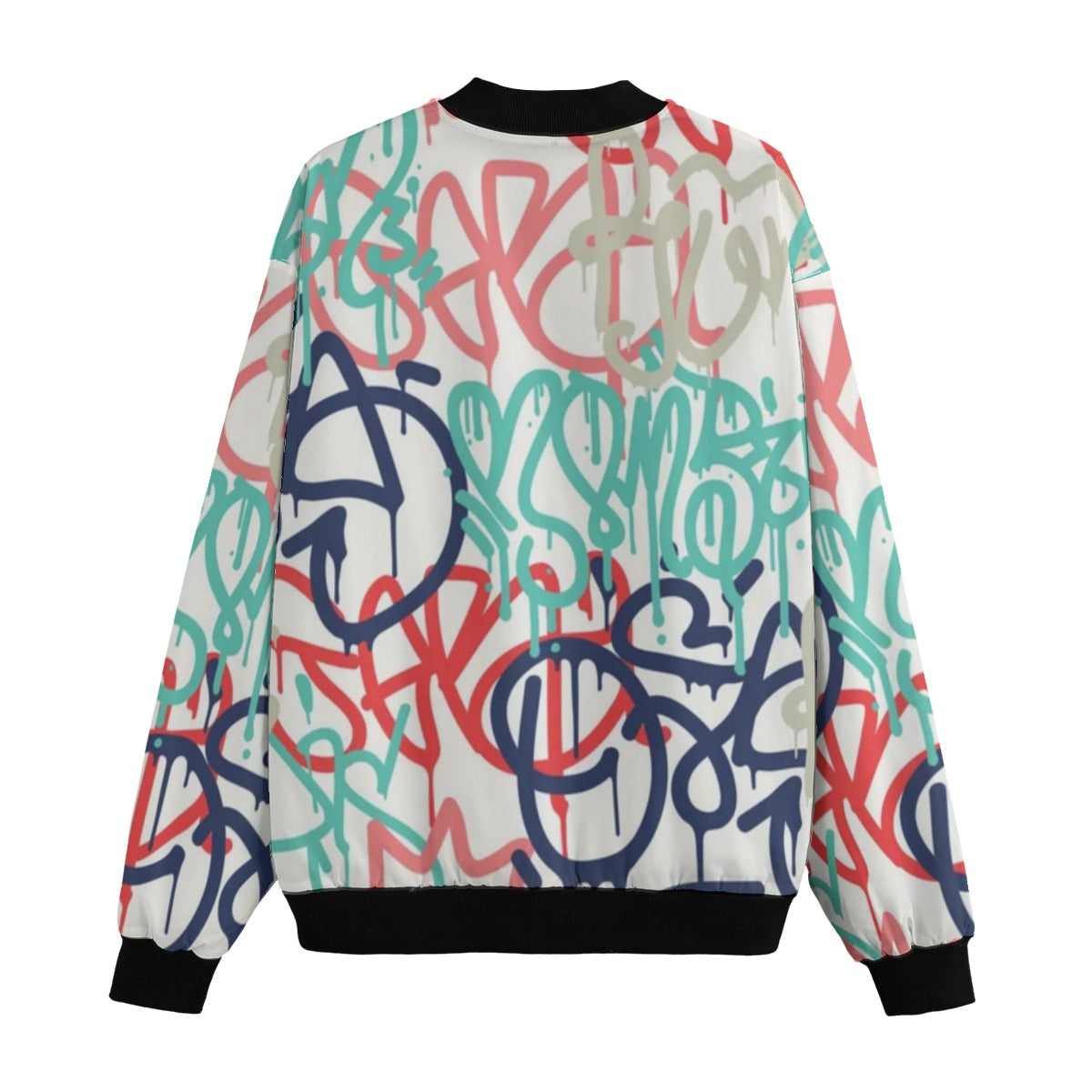 Wildstyle Graffiti Artistic Urban Streetwear Fleece Bomber Jacket Step into the heart of urban fash