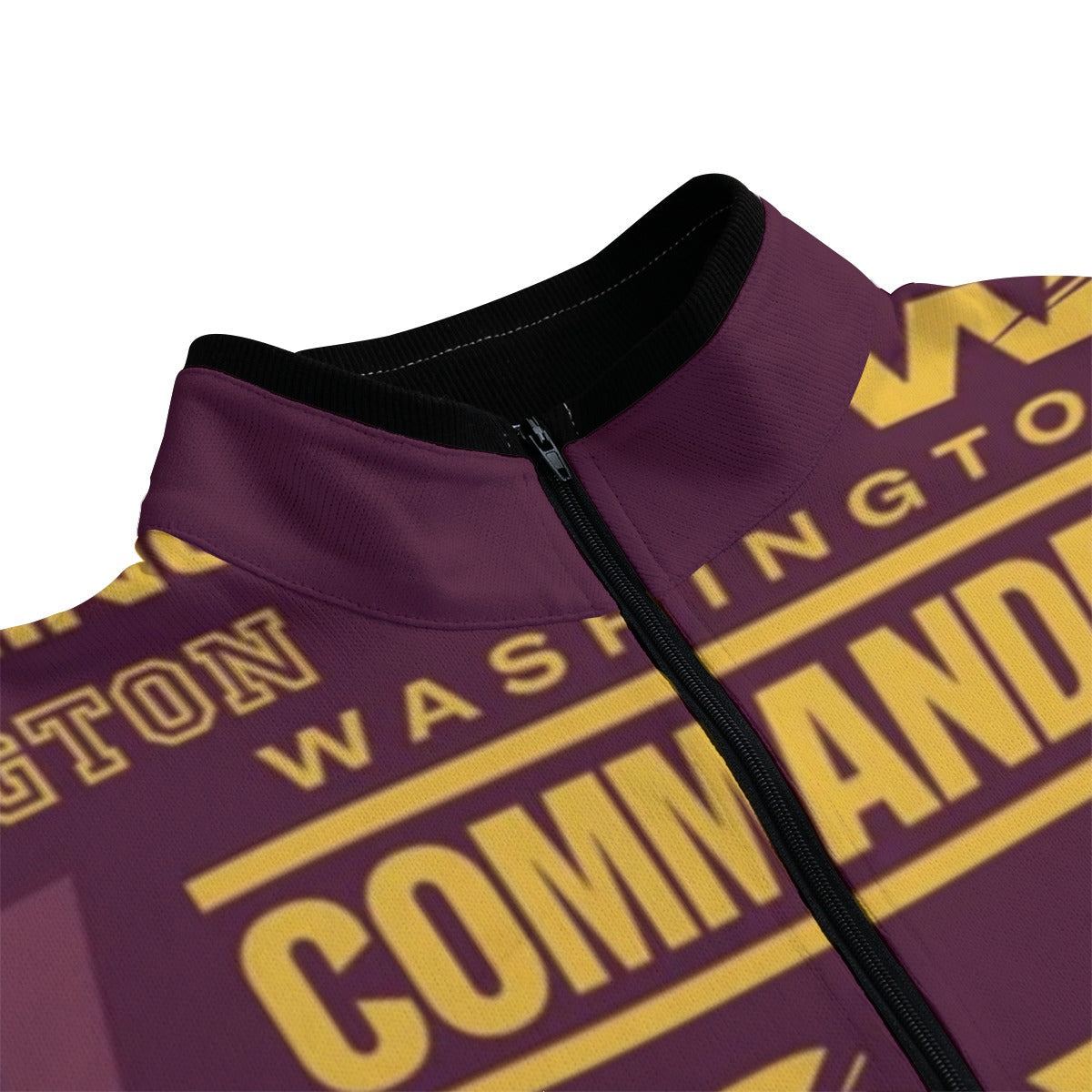 Washington Commanders Men's Stand-up Collar Sweater With Zipper Closure