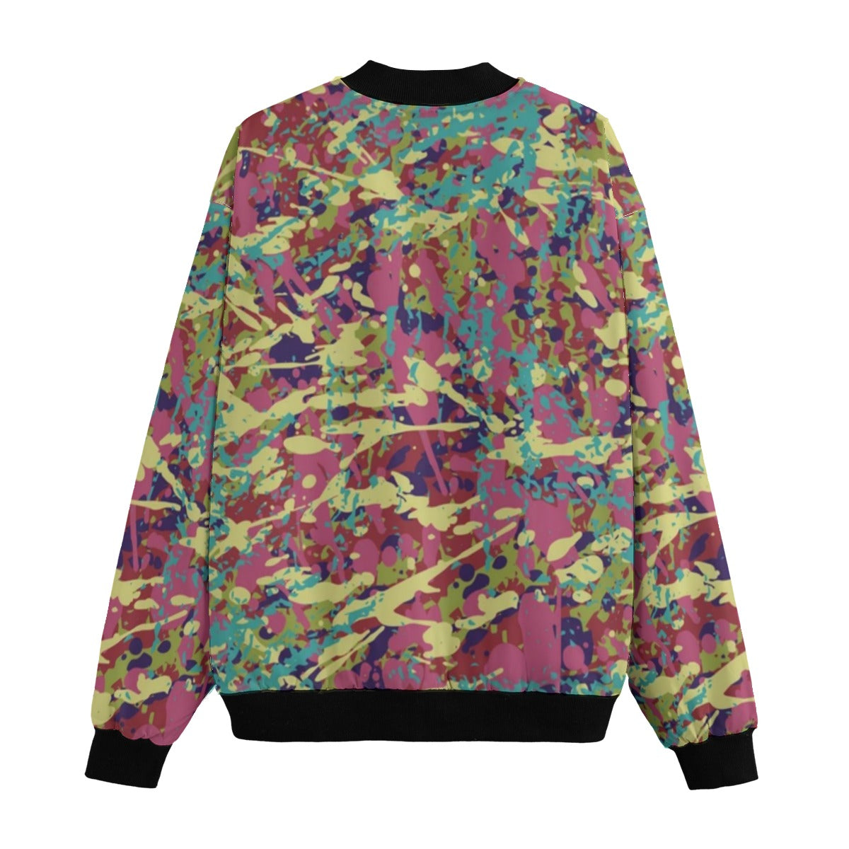 Graffiti Explosion Abstract Endless Texture Seamless Fleece Bomber Jacket – Urban Streetwear Energy