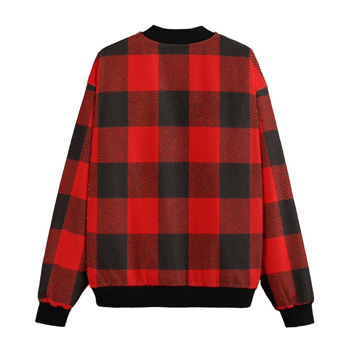 Rob Roy – big red and black simple and iconic tartan Fleece Bomber Jacket