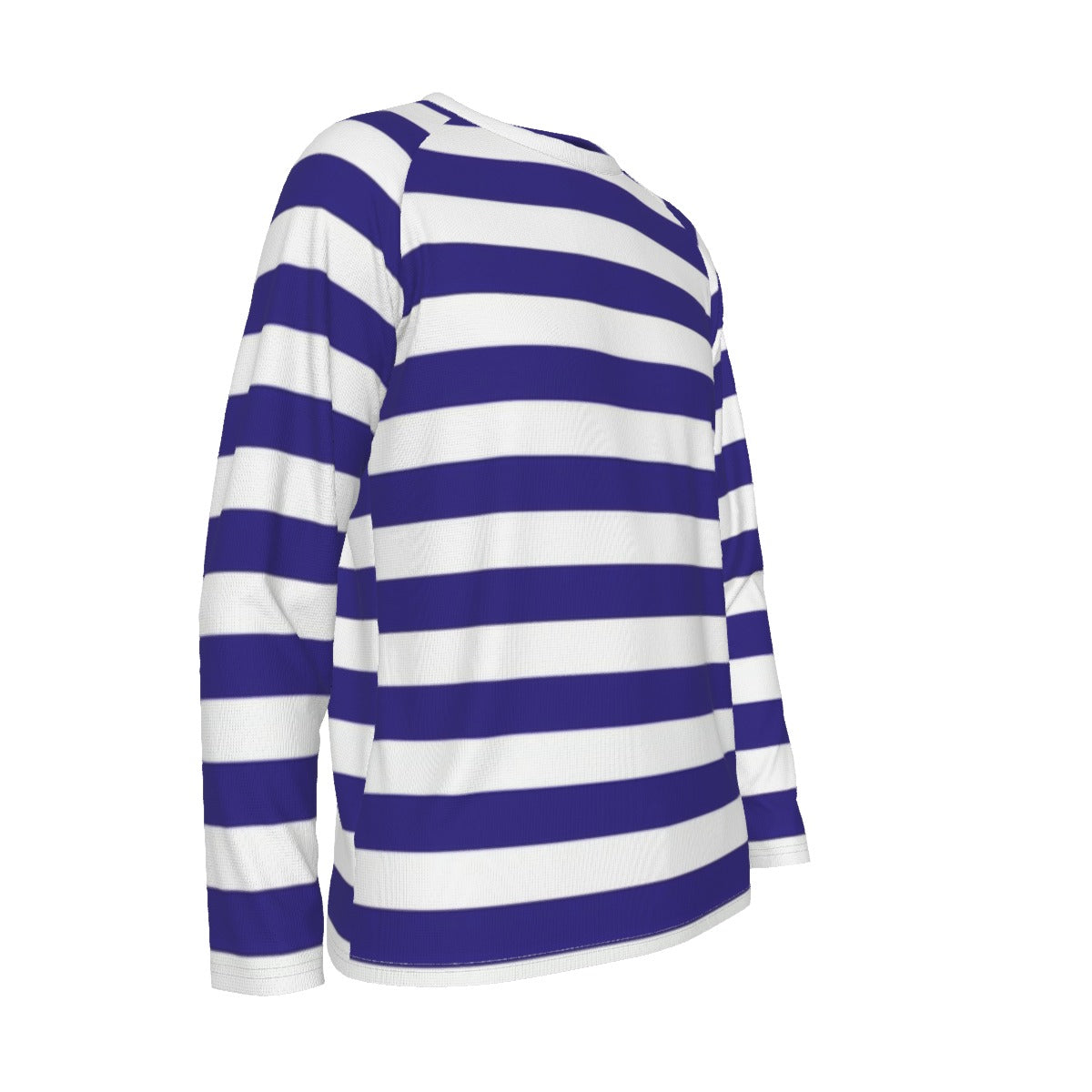 Blue and White Striped Long Sleeve Shirt – Nautical Coastal Style