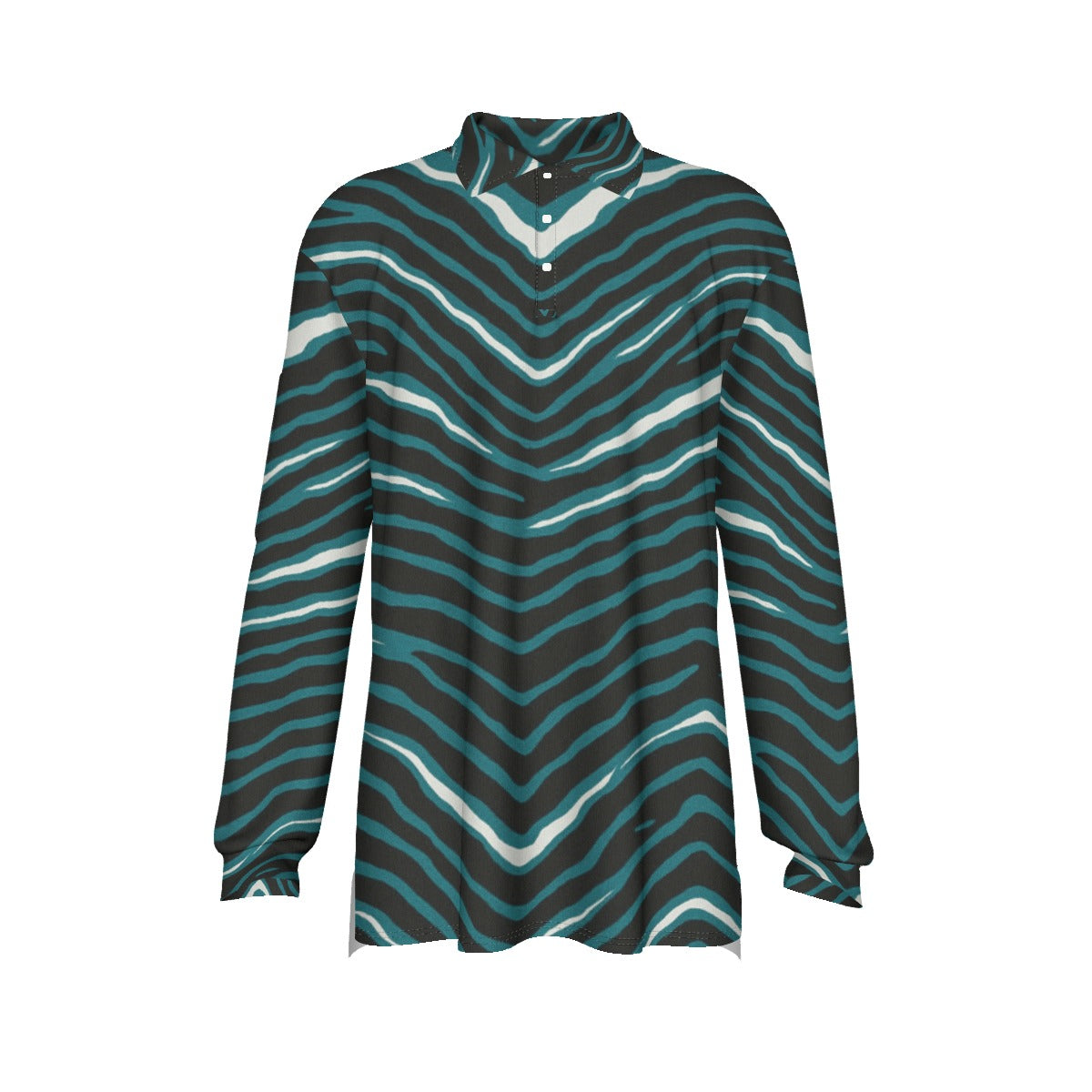 Philadelphia Football Game Day All-Over Print Men's Long Sleeve Polo Shirt