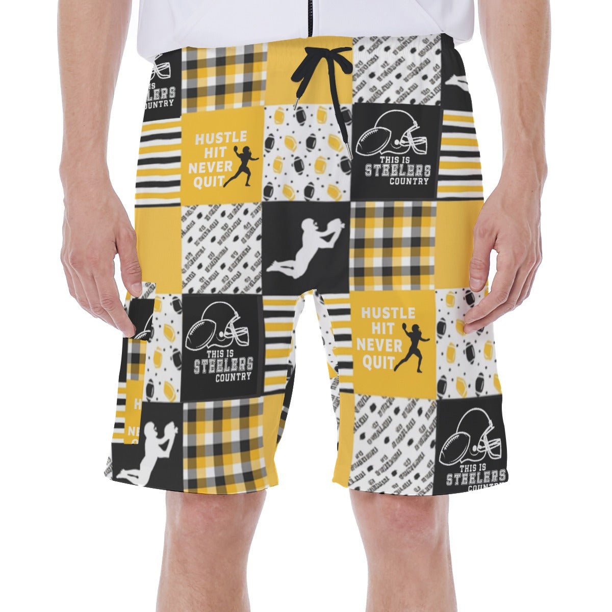 All-Over Print Men's Beach Shorts With Side Pocket