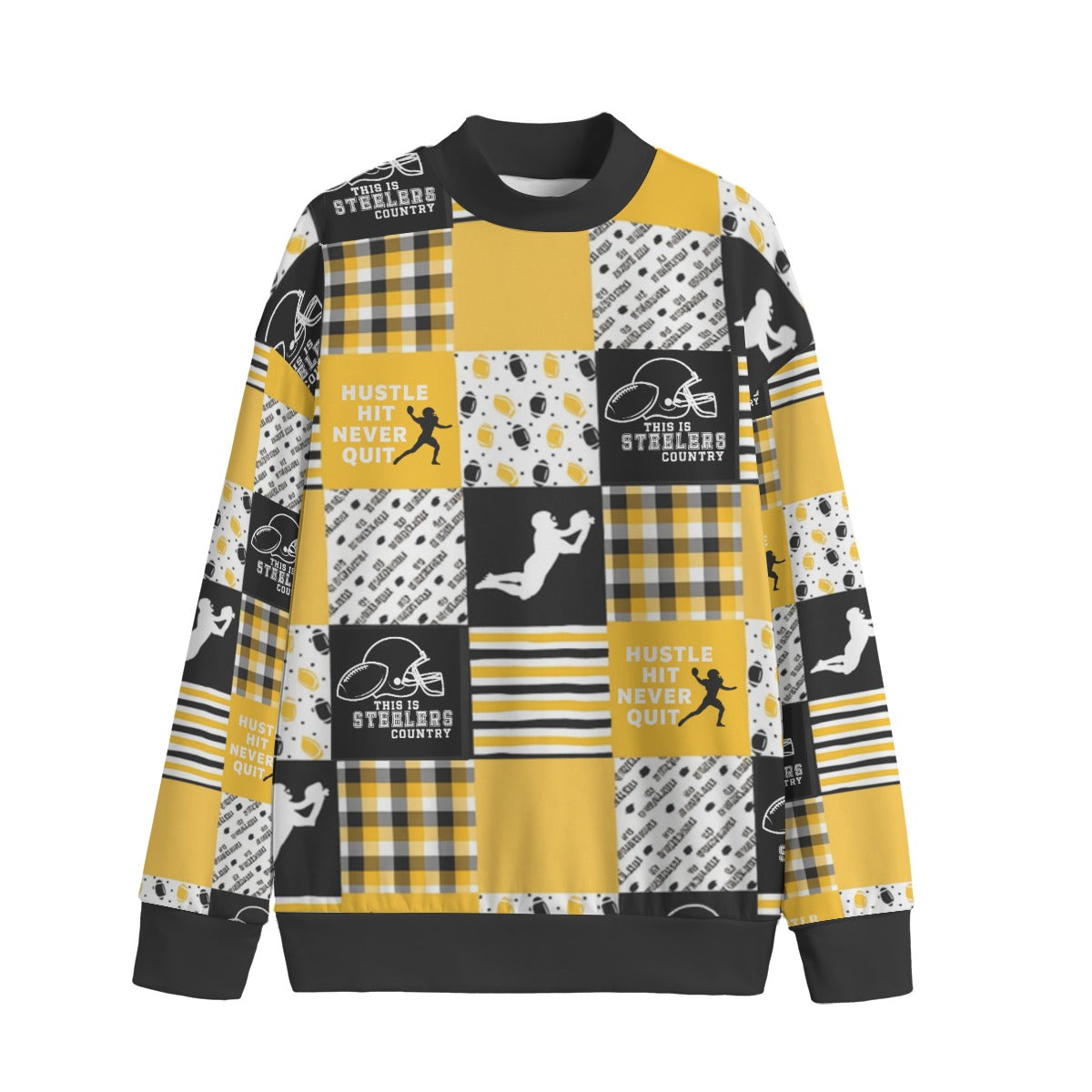 All-Over Print Unisex Mid-high Collar Drop Shoulder Sweatshirt