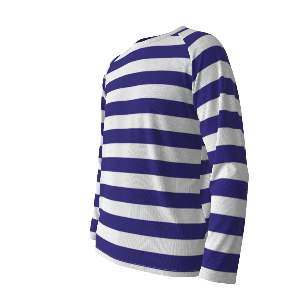 Blue and White Striped Long Sleeve Shirt – Nautical Coastal Style