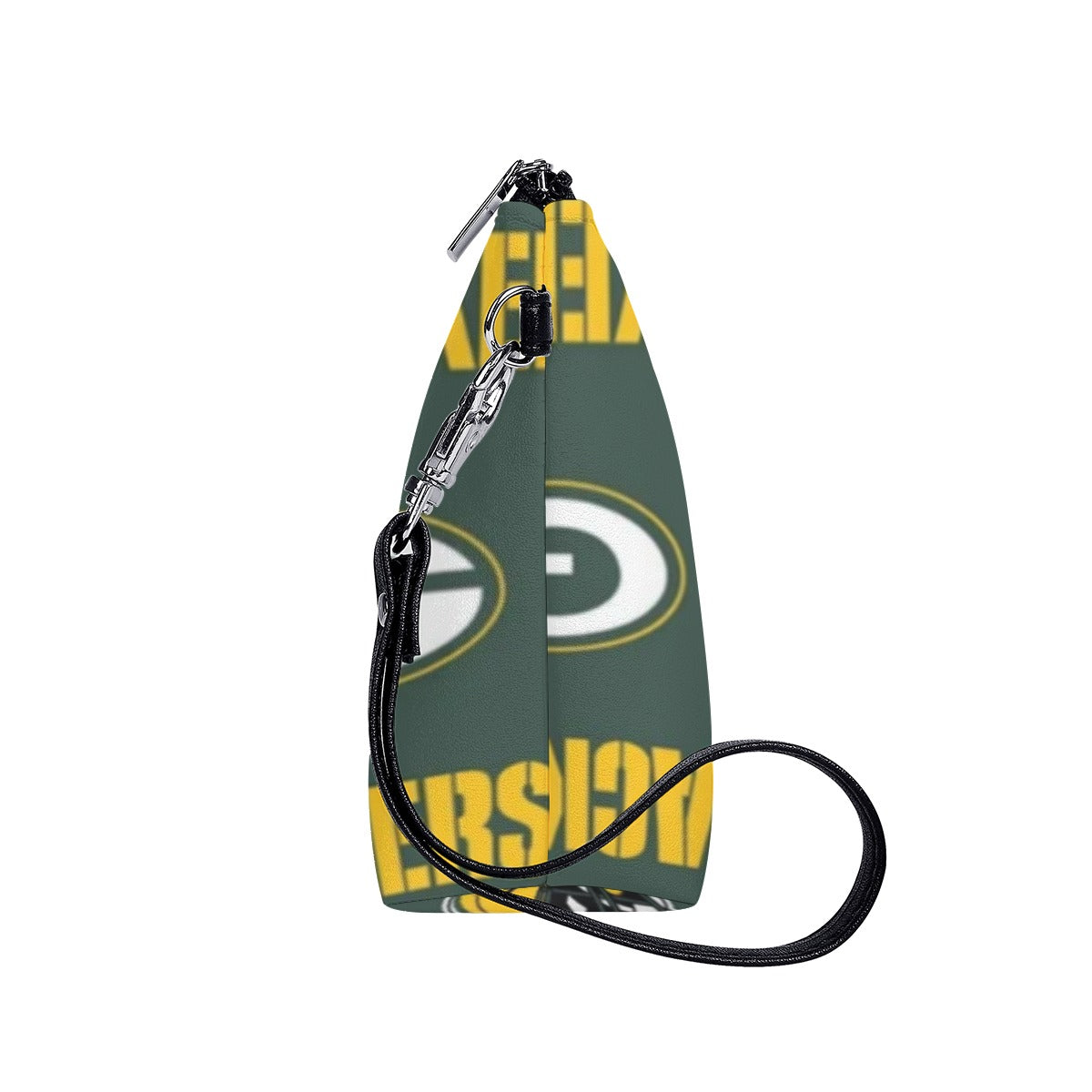 Green Bay Football Game Day Cosmetic Bag With Black Handle