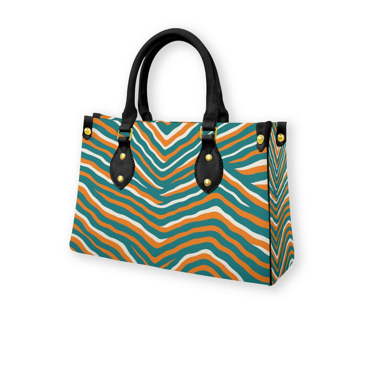 Miami Football Game Day Women's Tote Bag With Black Handle