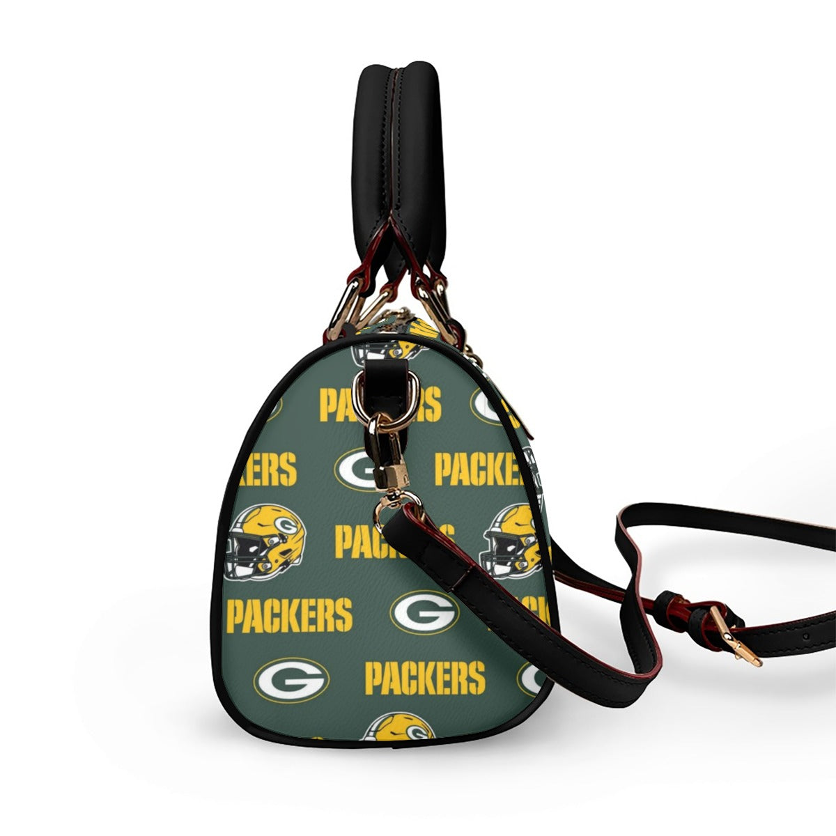 Green Bay Football Game Day Classic Barrel-Shaped PU Leather Handbag