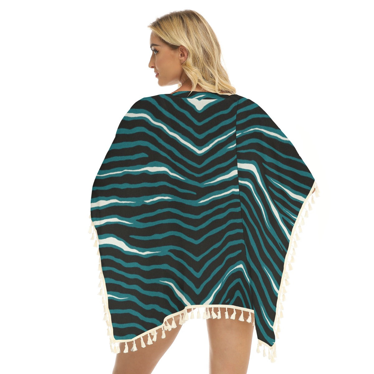 Philadelphia Football Game Day All-Over Print Women's Square Fringed Shawl