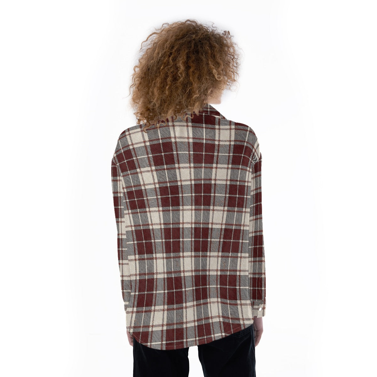 Oklahoma Tartan Plaid Sooners Women's Satin Shirt
