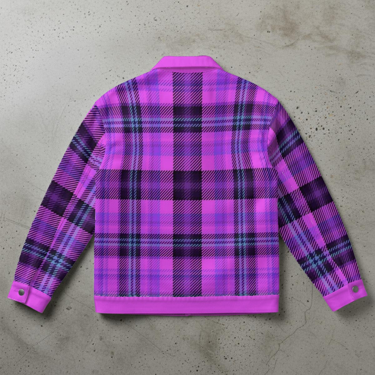 Isle of Skye – purple vibrant tartan Unisex Collared Jacket
