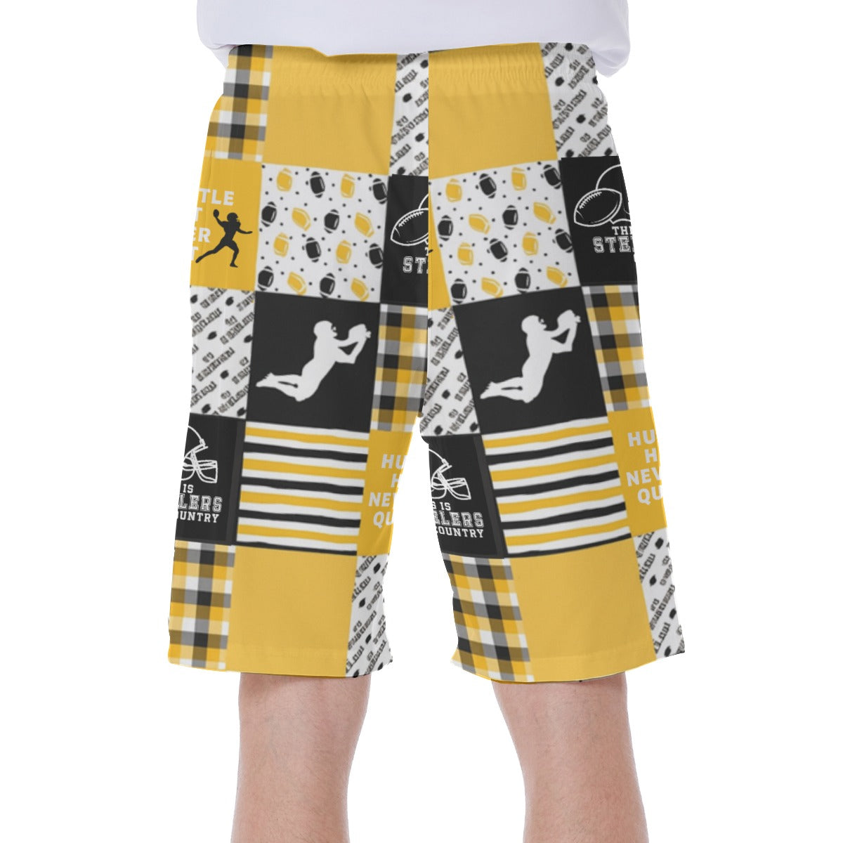 All-Over Print Men's Beach Shorts With Side Pocket