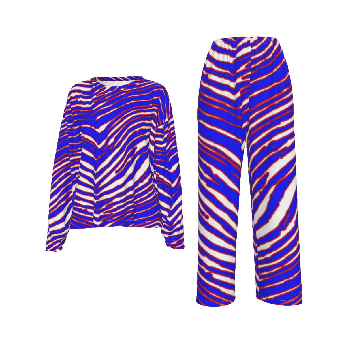 Buffalo Bills Zubaz Women's Casual Long-Sleeves Trouser Suit