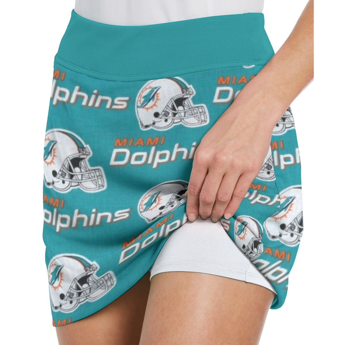 Miami Football Game Day All-Over Print Women's Middle-Waisted Skorts