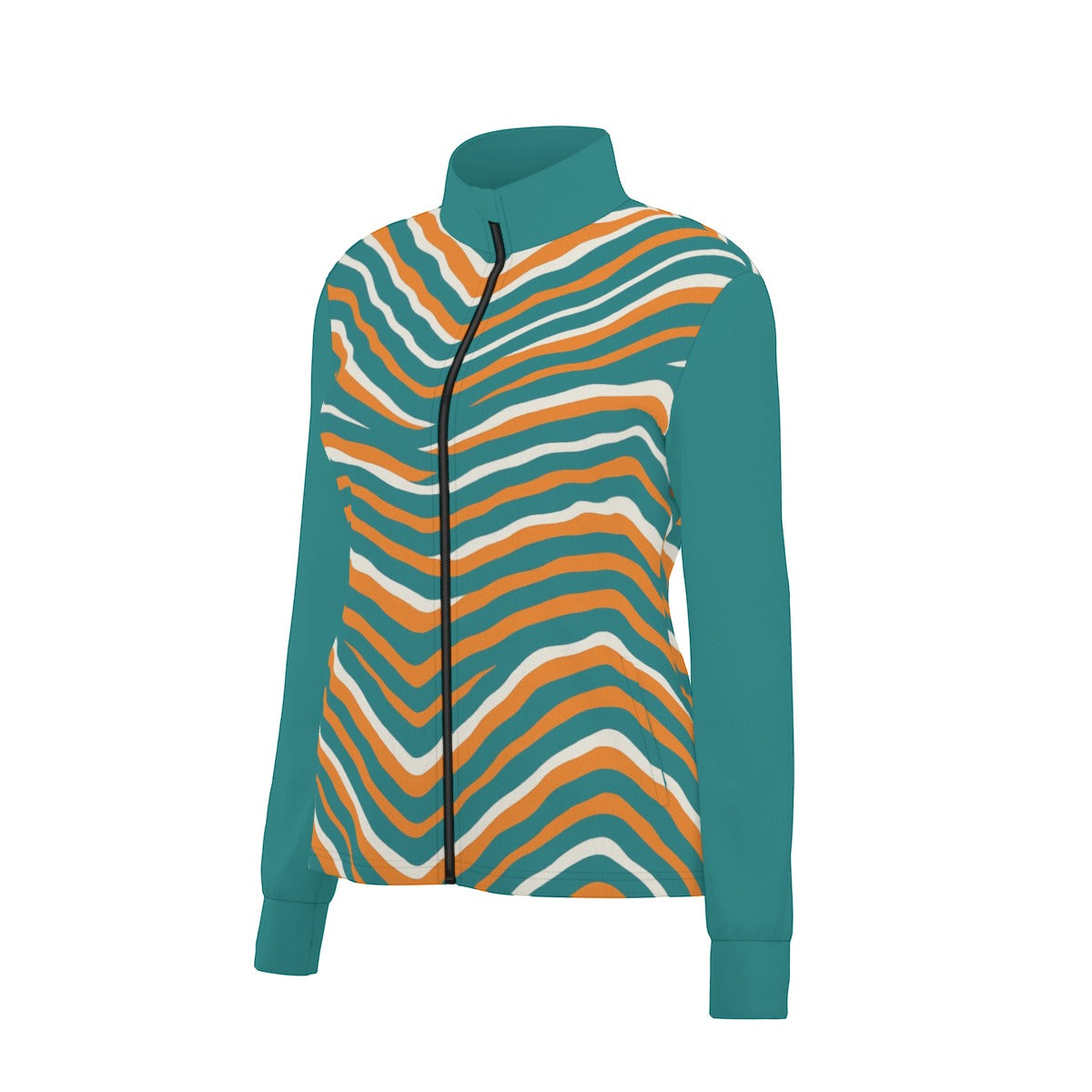Miami Football Game Day All-Over Print Women's Long Sleeve Thumbhole Jacket