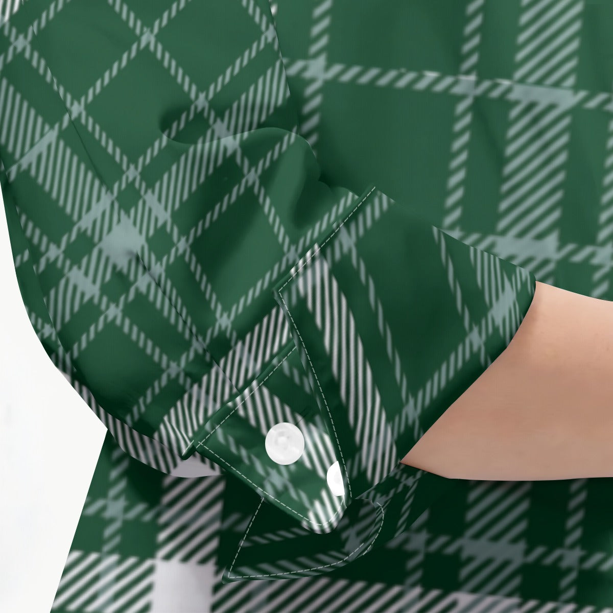 Michigan State Tartan Plaid Spartans Women's 3/4 Sleeve Shirt