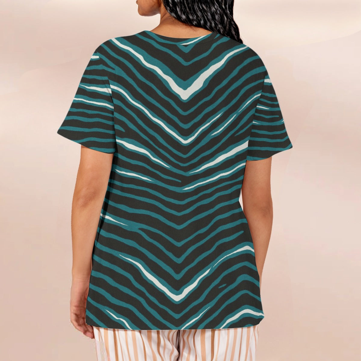 Philadelphia Football Game Day All-Over Print Women's Loose V-Neck Short-Sleeve T-Shirt