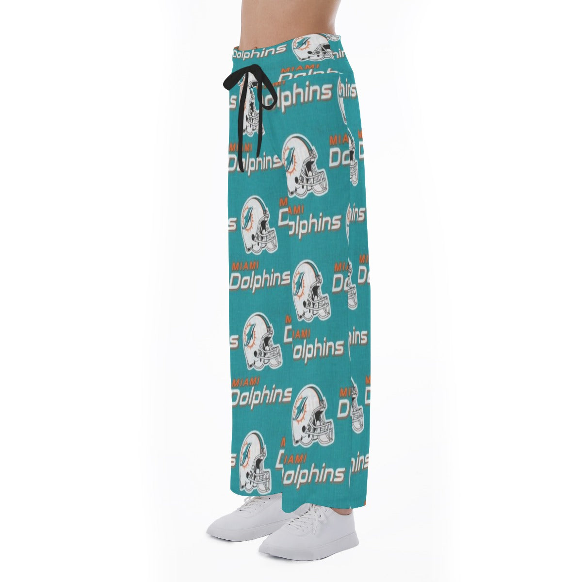 Miami Football Game Day All-Over Print Women's High-waisted Straight-leg Trousers
