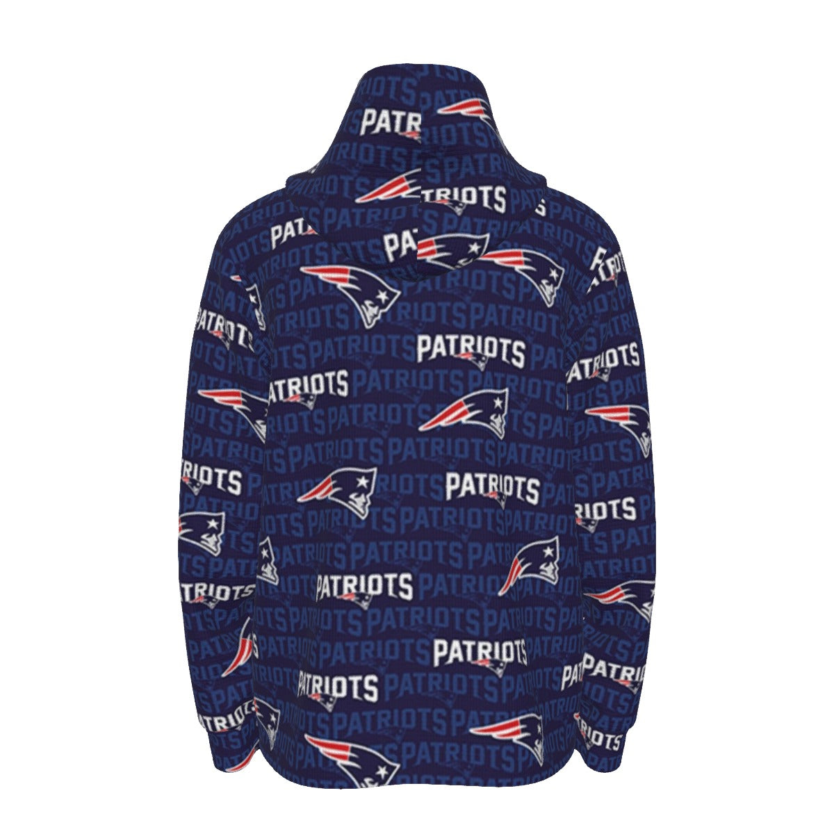 New England Football Game Day All-Over Print Men's Half Button Hoodie