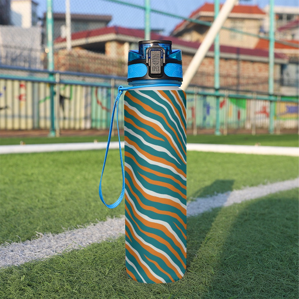 Miami Football Game Day Sport Water Bottle 32oz