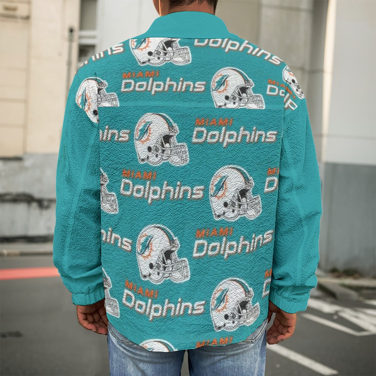 Miami Football Game Day All-Over Print Men's Casual Lapel Jacket