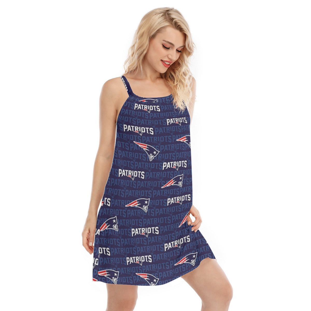 New England Football Game Day All-Over Print Women's Sleeveless Cami Dress