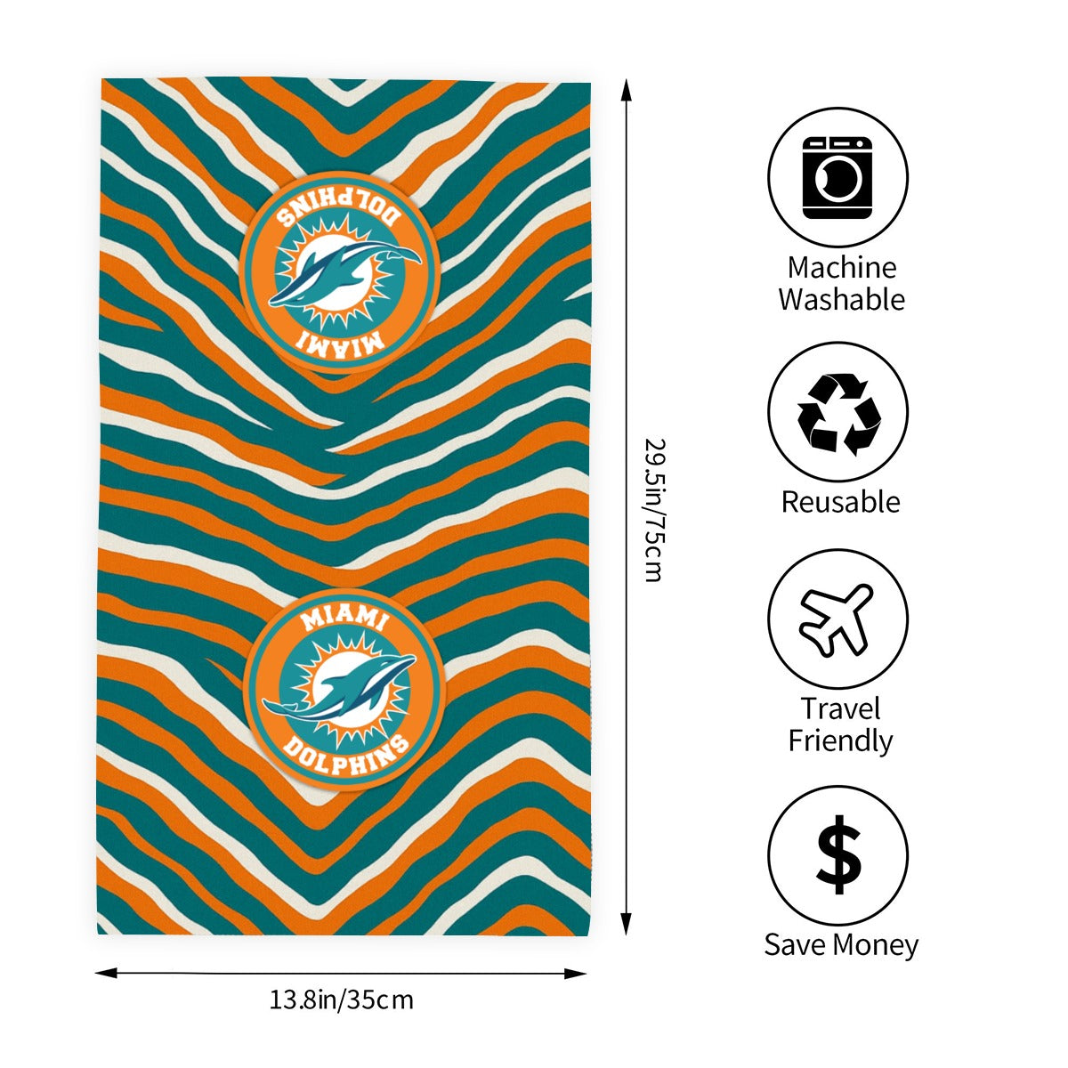 Miami Football Game Day Polyester Towel For the USA