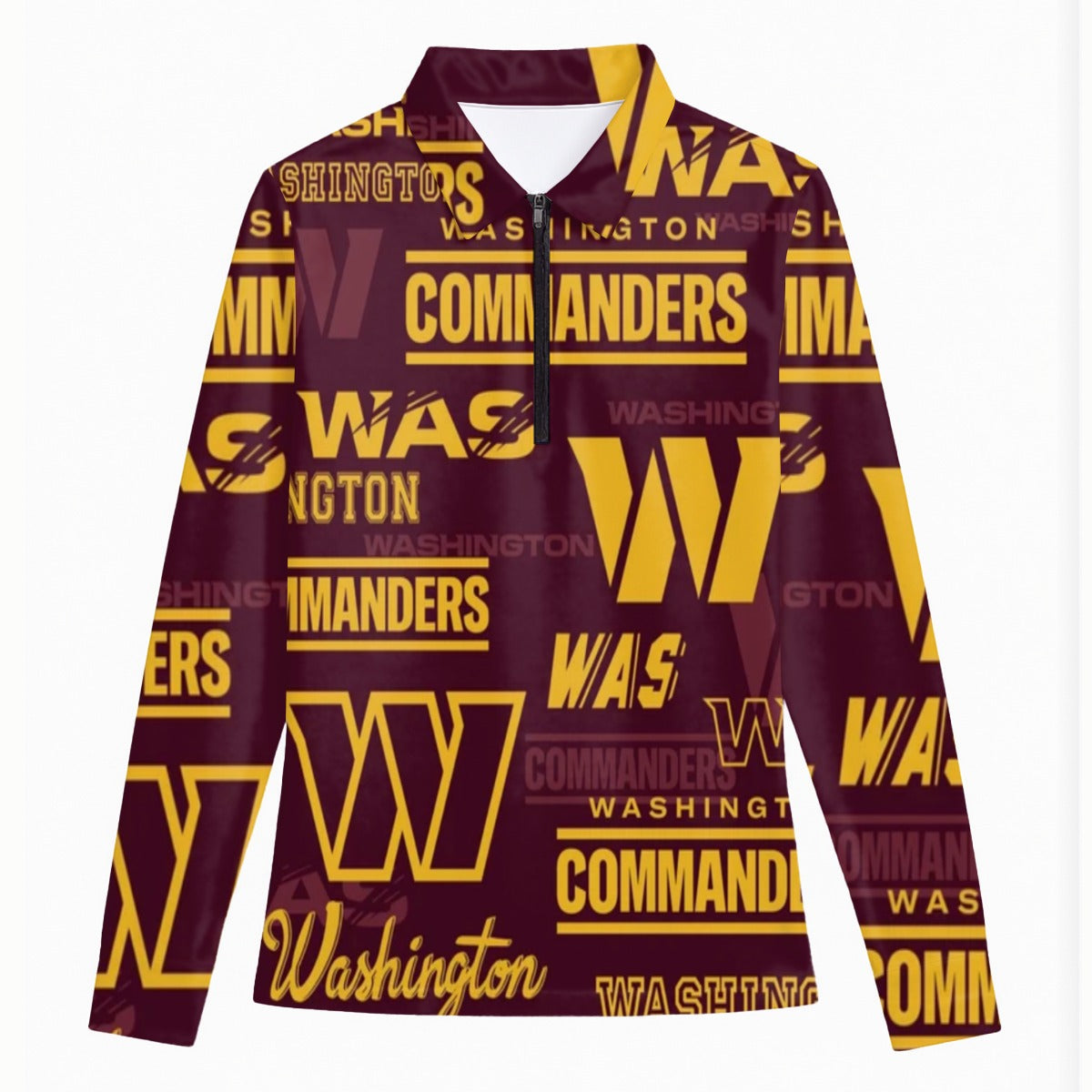 Washington Commanders Women's Quarter Zip Sport Shirt With Long Sleeve