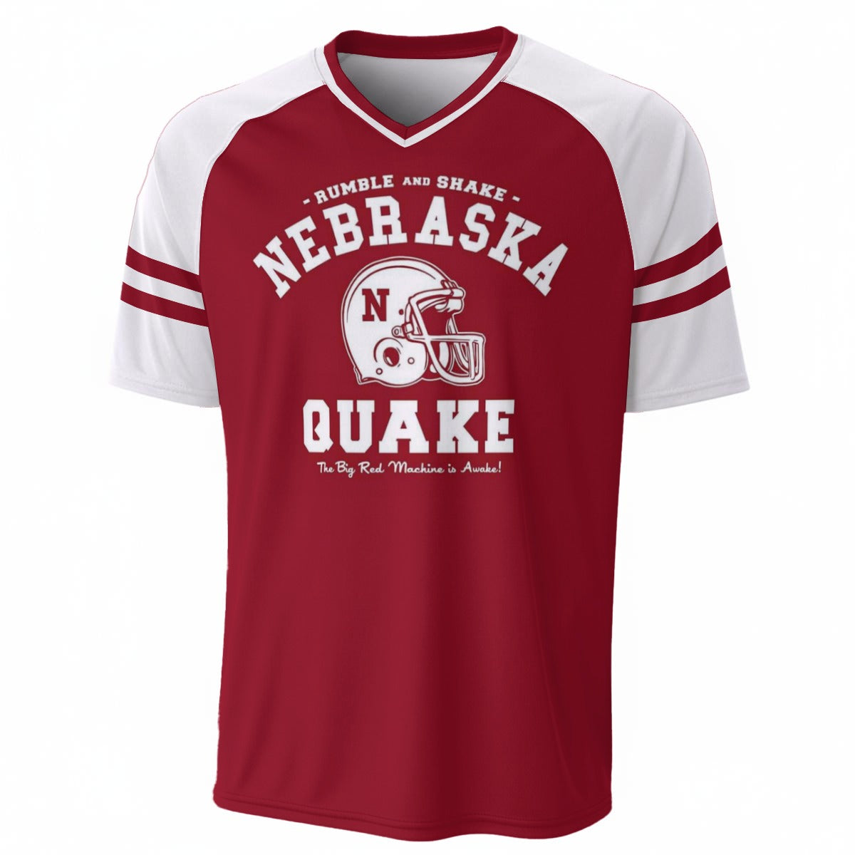 Nebraska Lincoln Cornhuskers V-Neck Short Sleeve T-Shirt