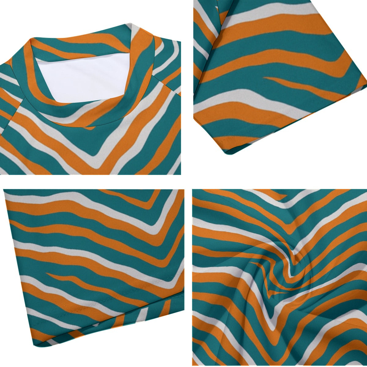 Miami Football Game Day All-Over Print Men's Tight Surf Clothing With Half Sleeves