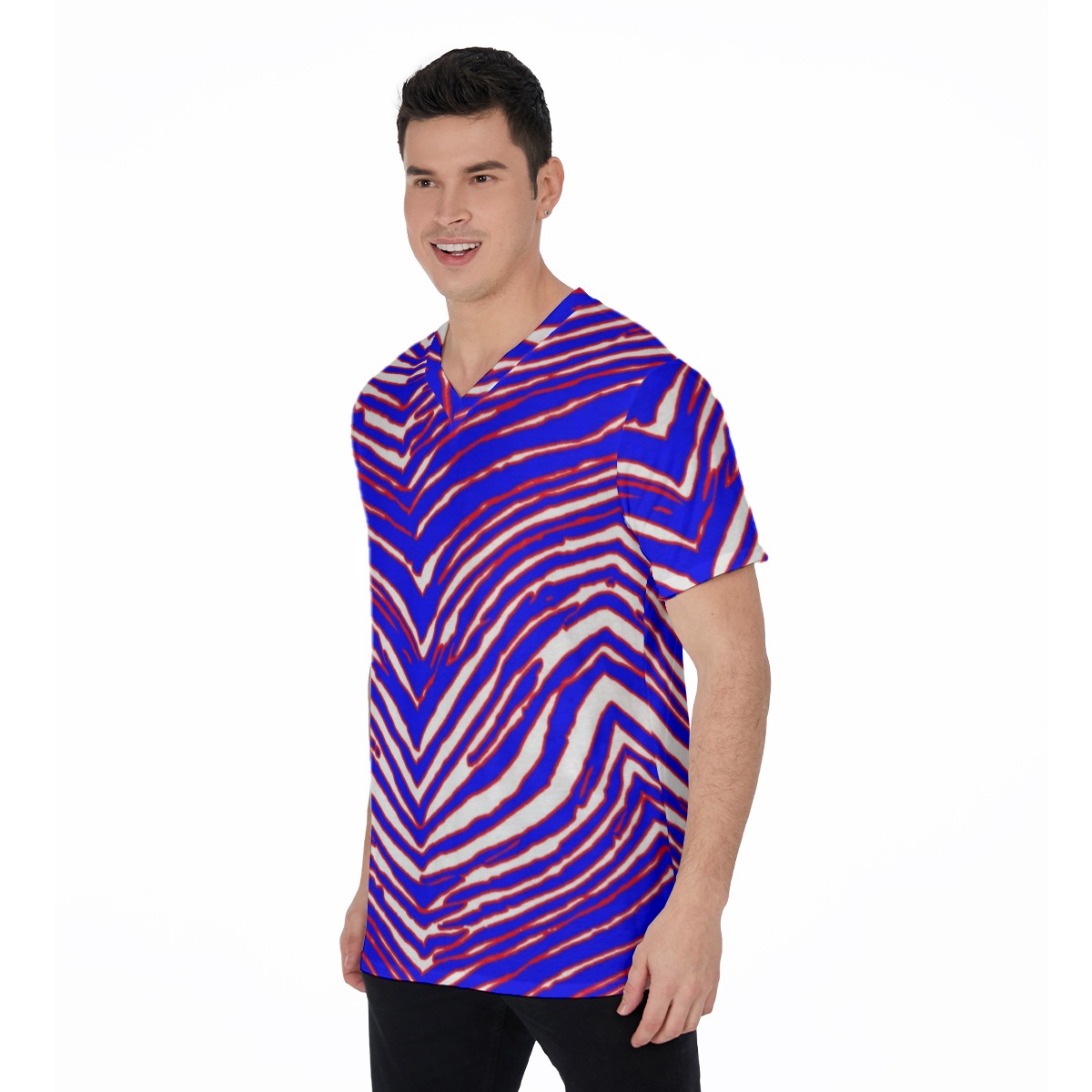 Buffalo Bills Zubaz V-Neck T-Shirt
