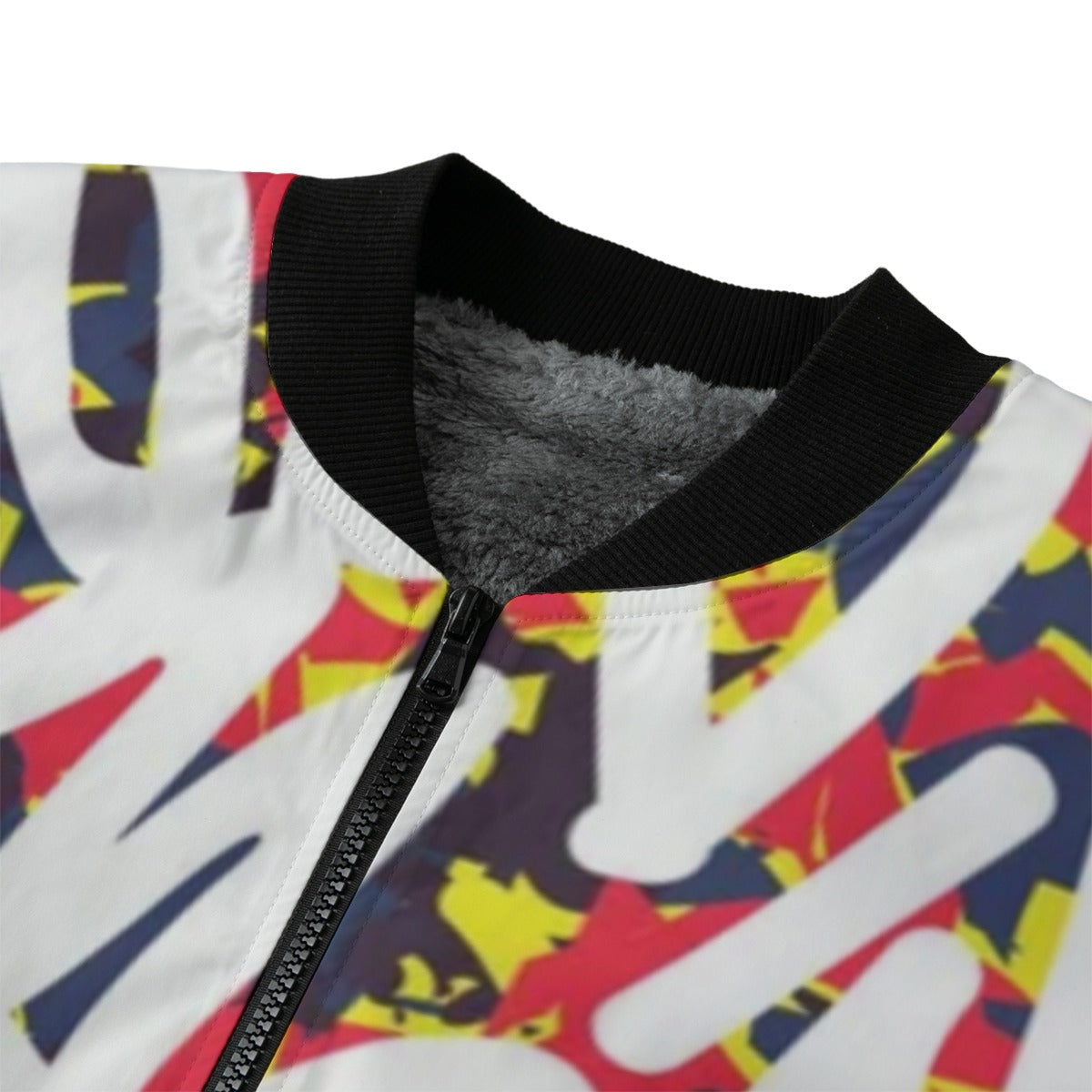 Wildstyle Graffiti Urban Illustration Tags Fleece Bomber Jacket