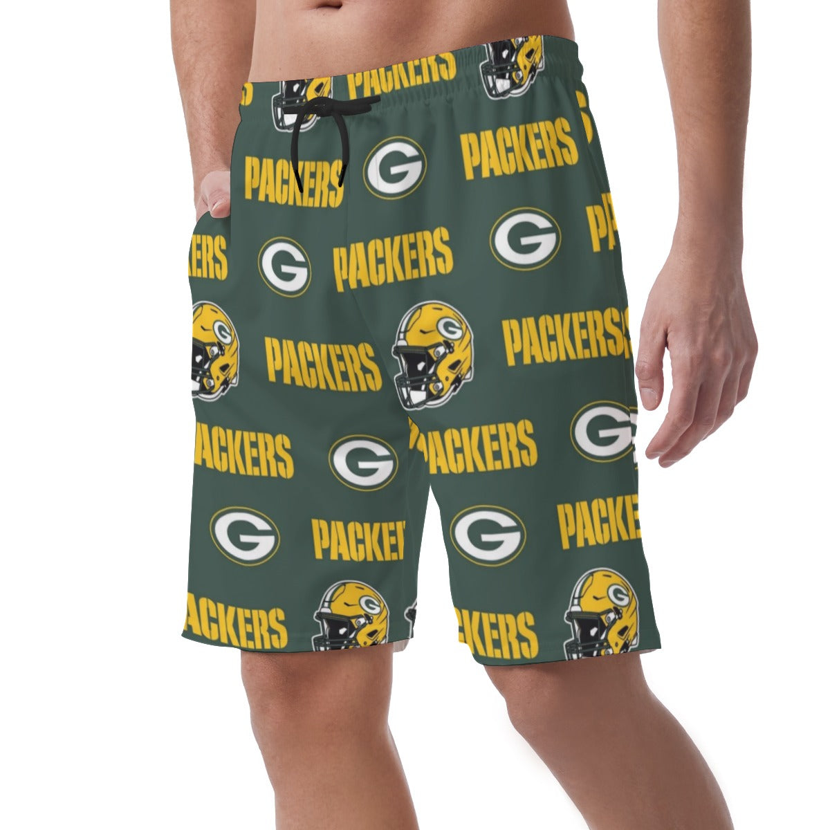 Green Bay Football Game Day All-Over Print Men's Casual Shorts