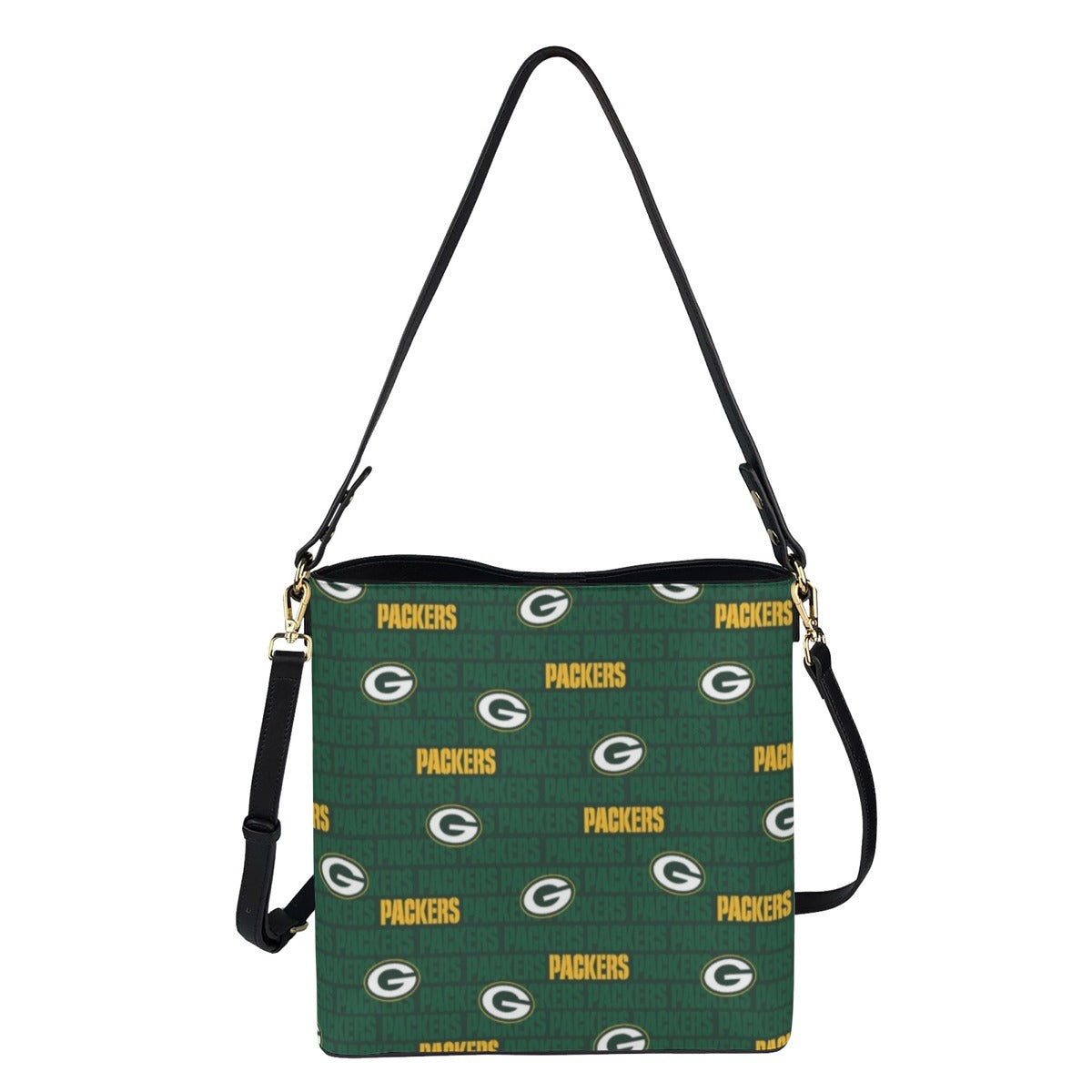 Green Bay Football Game Day Minimalist Square Crossbody Bucket Bag