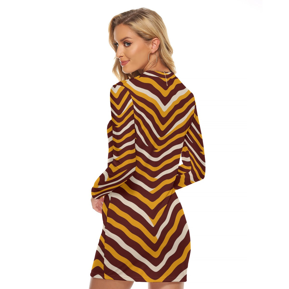 Washington Commanders Women's Zip Front Tight Dress