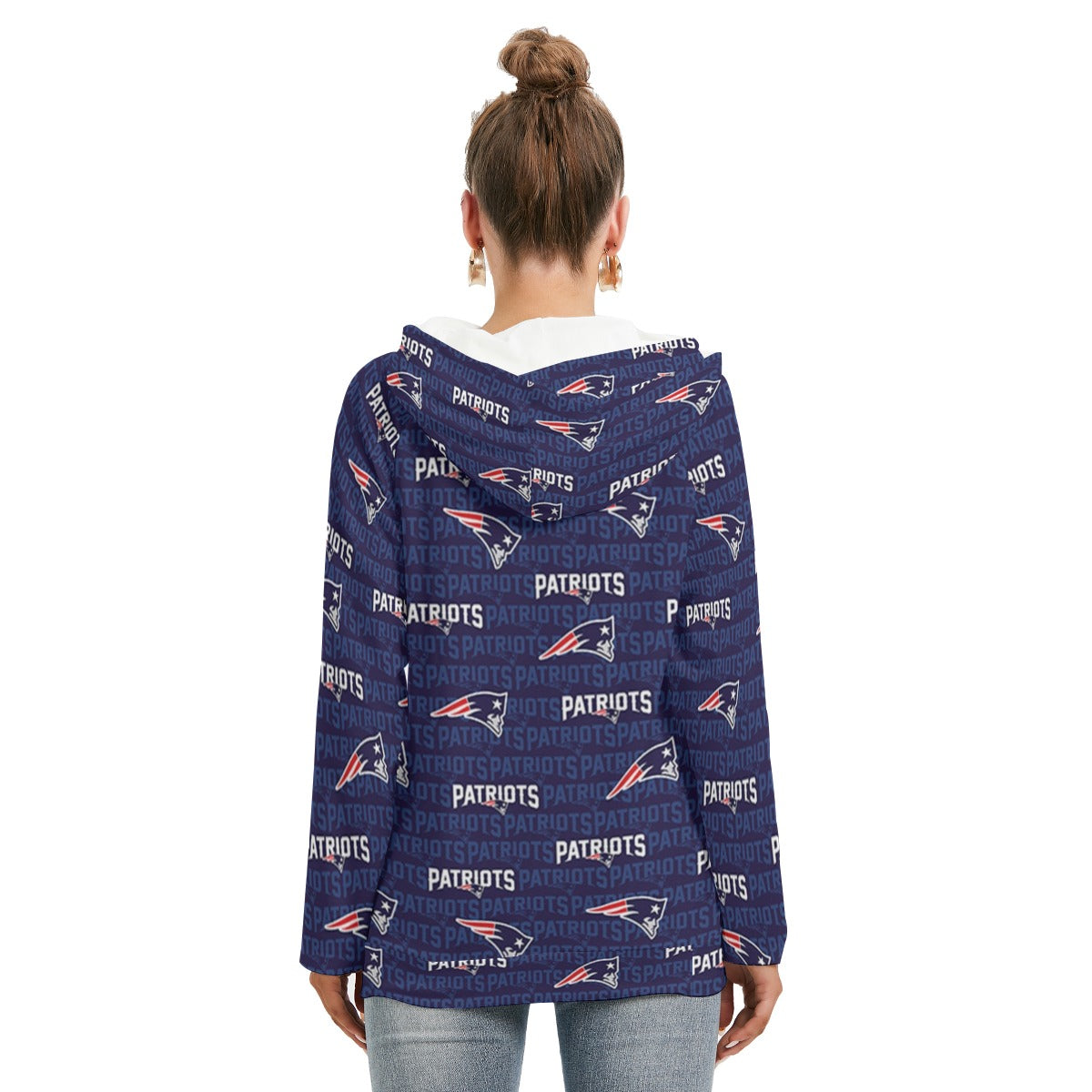New England Football Game Day All-Over Print Women's Hoodie With Double Hood