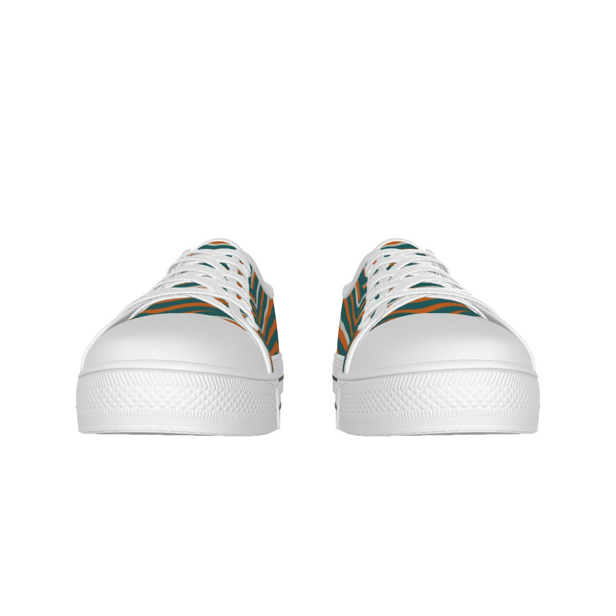 Miami Football Game Day All-over Print Women's White Sole Canvas Shoes