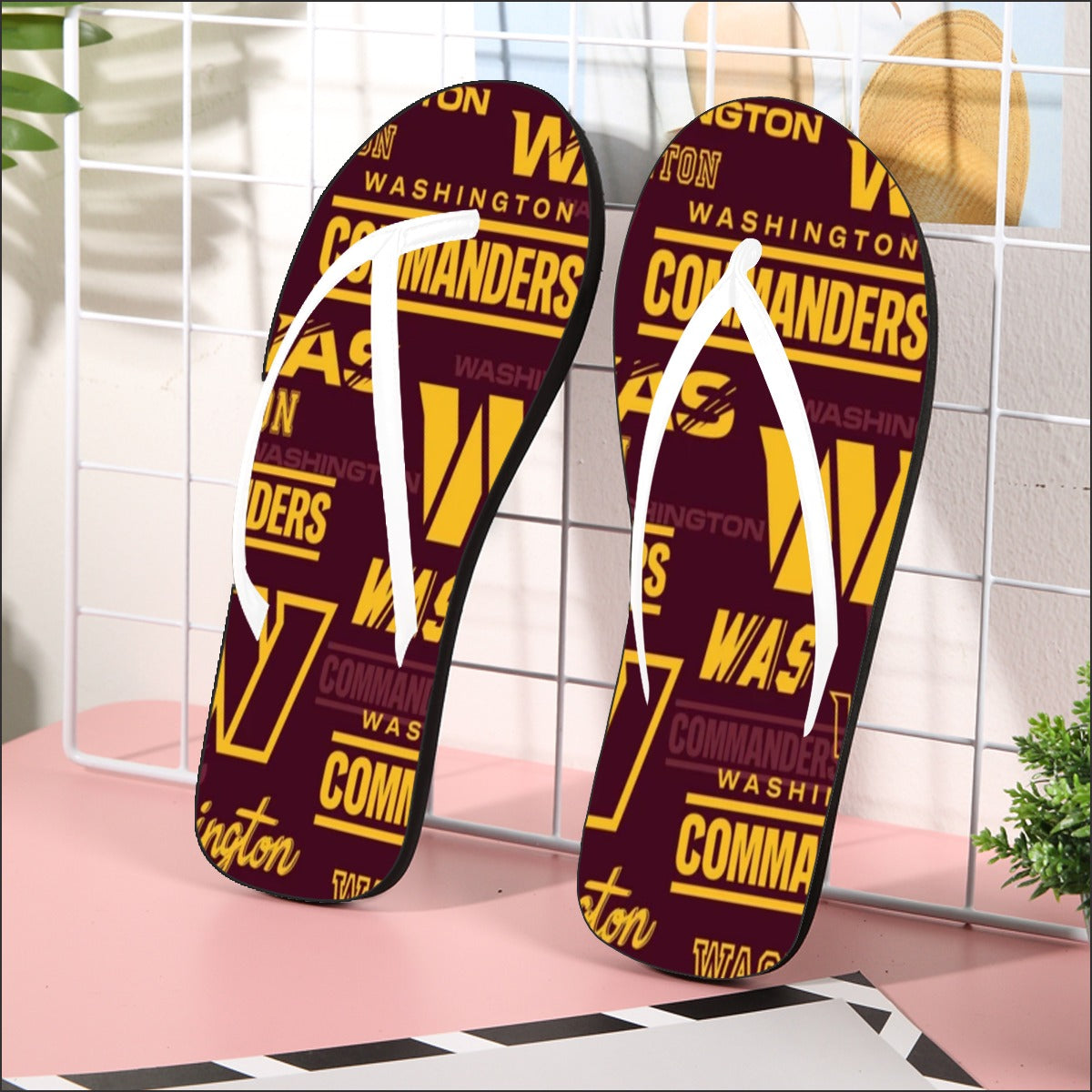 Washington Commanders Men's Flip Flops