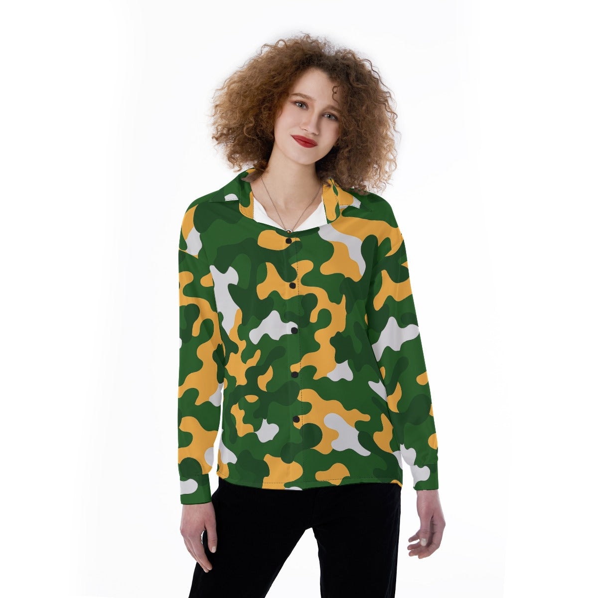 Green Bay Football Game Day All-Over Print Women's Satin Shirt