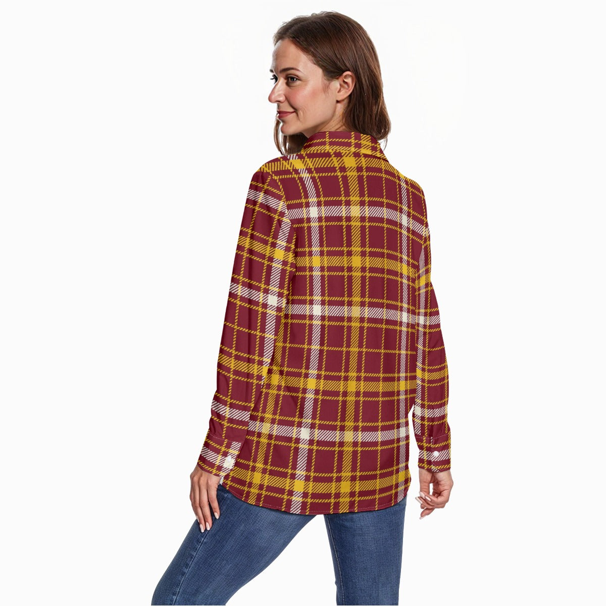Minnesota Tartan Plaid Golden Gophers Women's Long Sleeve Shirt