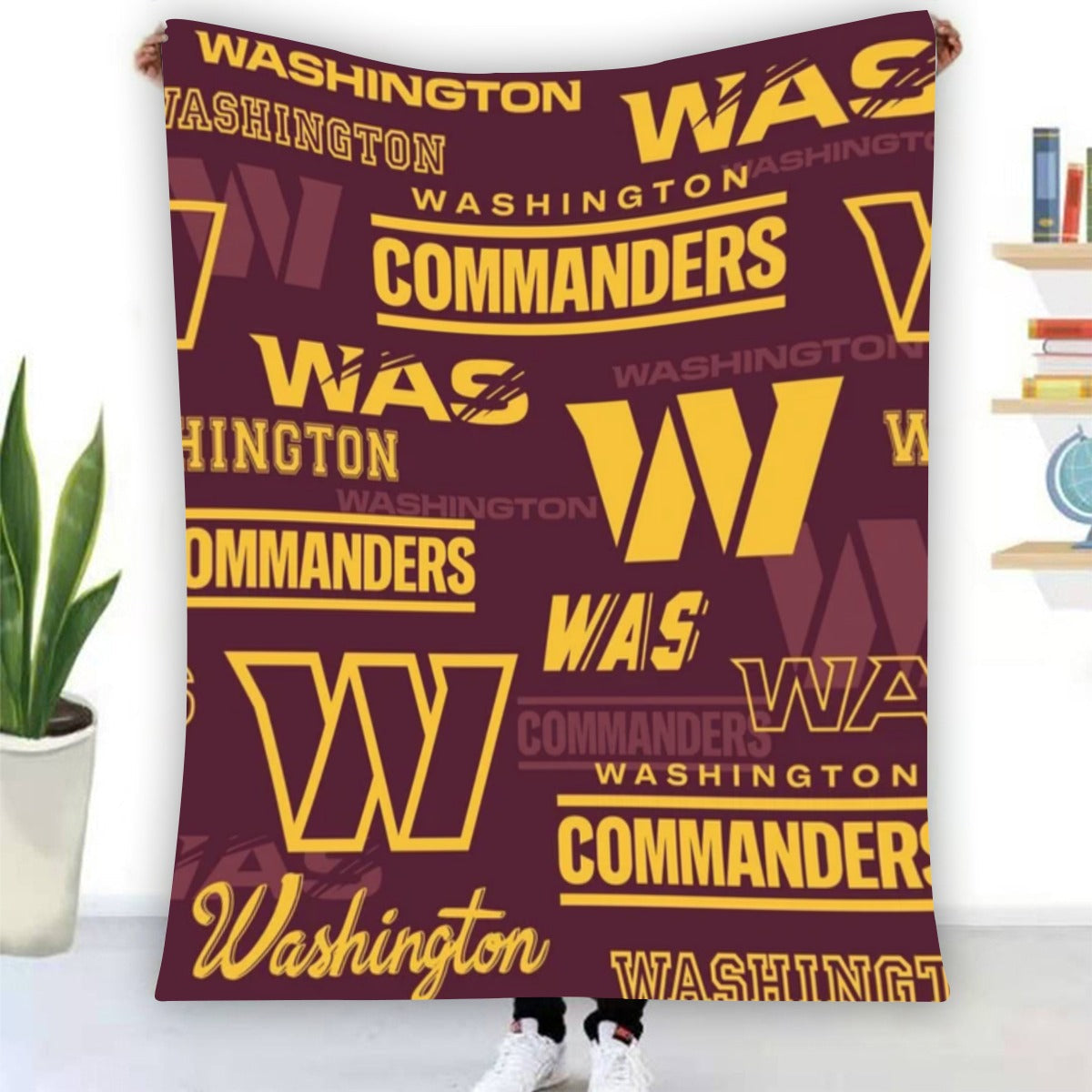 Washington Commanders Single-Side Printing Flannel Blanket