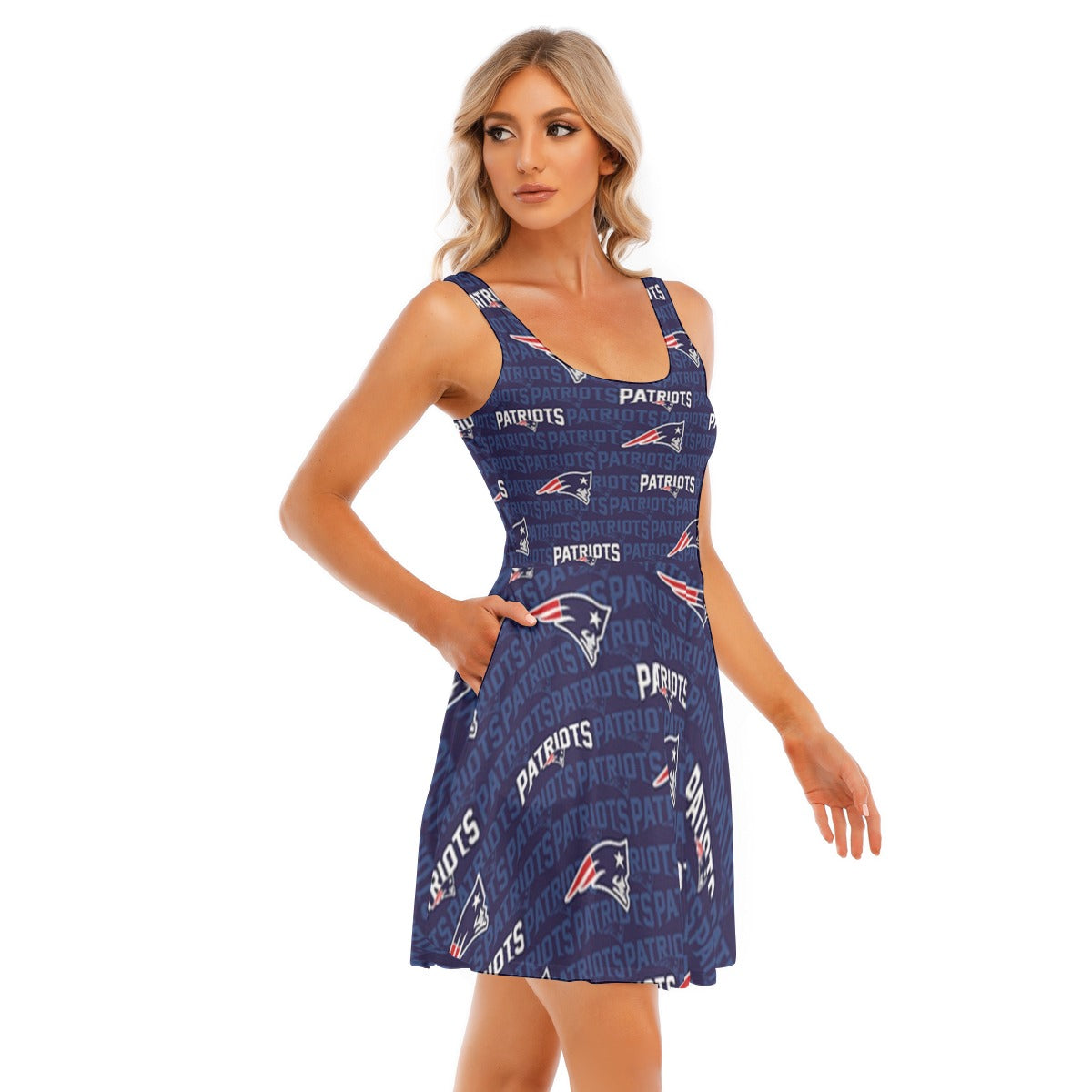 New England Football Game Day All-Over Print Women's Tank Vest Dress