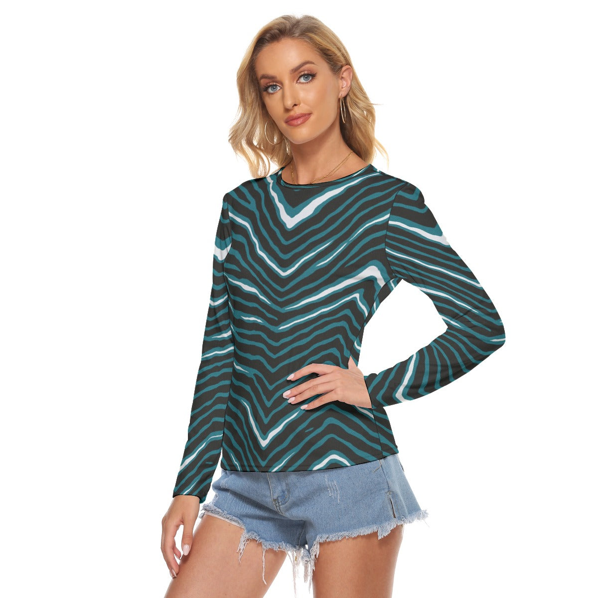 Philadelphia Football Game Day All Over Print Women's Stretchable long Sleeve Top