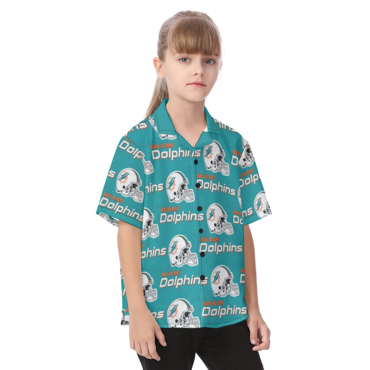 Miami Football Game Day All-Over Print Kid's Hawaiian Vacation Shirt