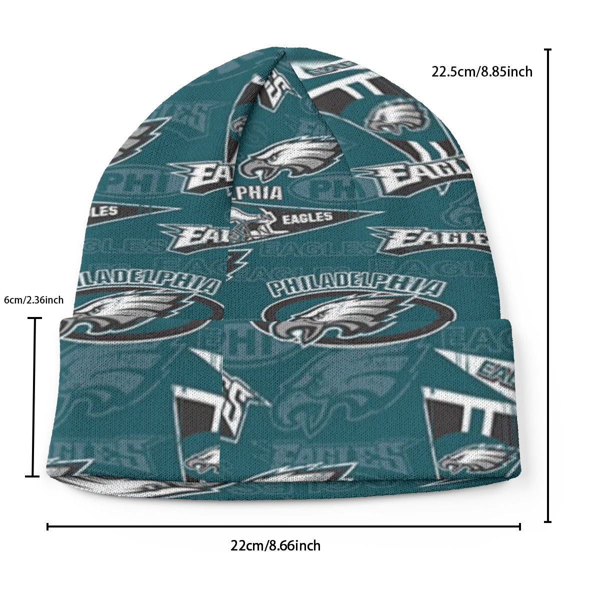 Philadelphia Football Game Day All-Over Print Knitted Hat