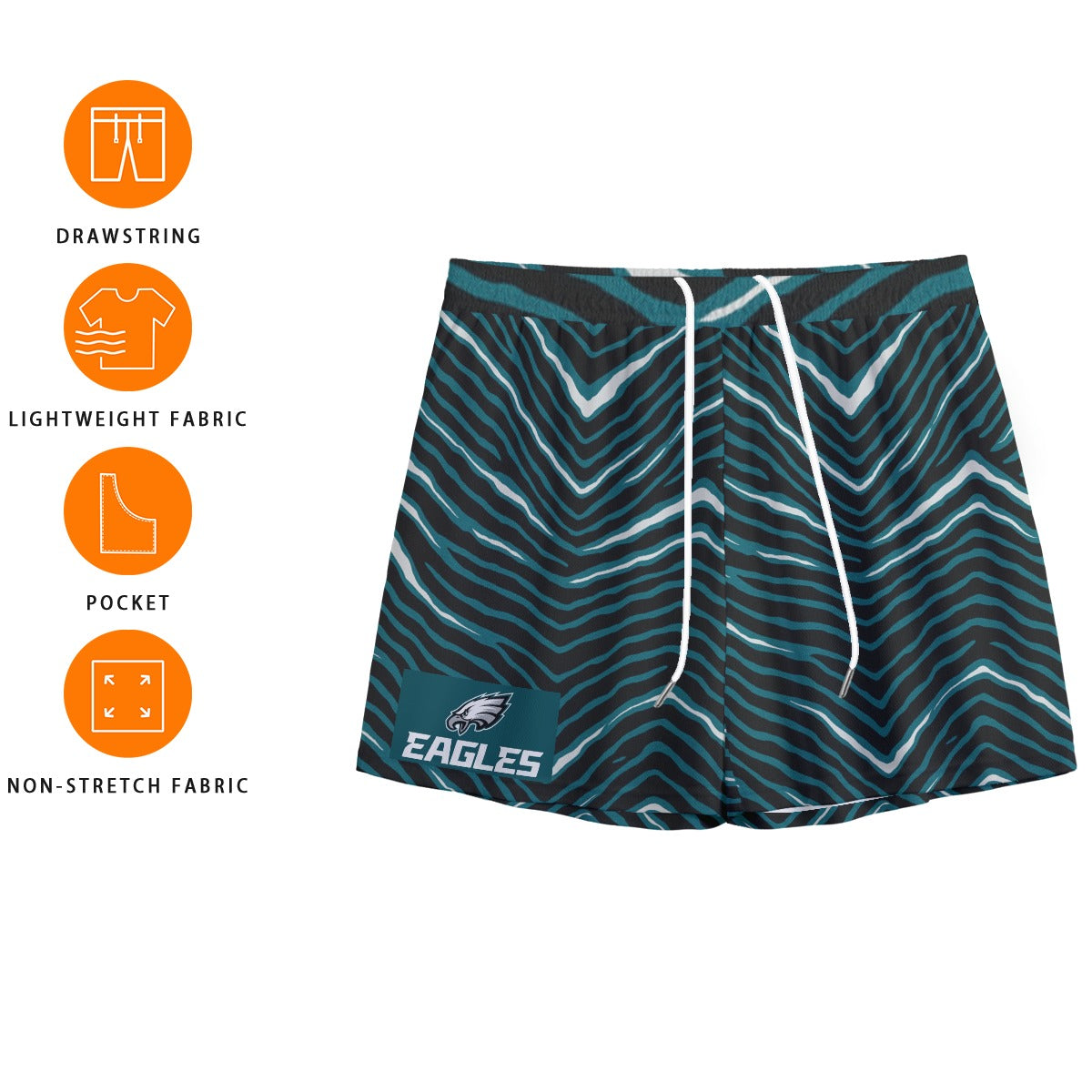 Philadelphia Football Game Day All-Over Print Men's Mesh Shorts