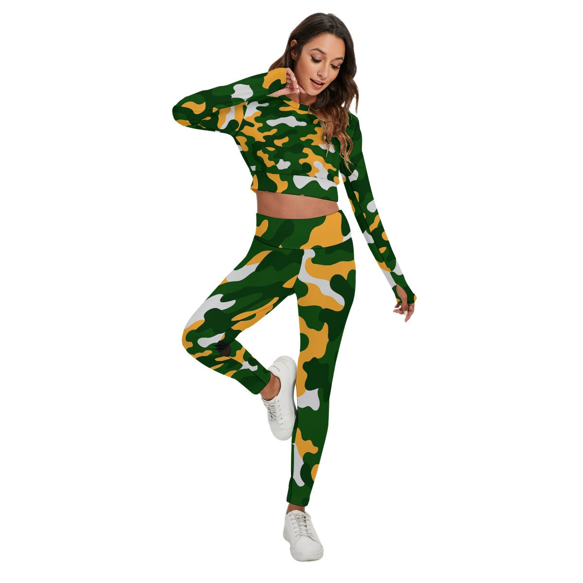 Green Bay Football Game Day All-Over Print Women's Sport Set With Backless Top And Leggings