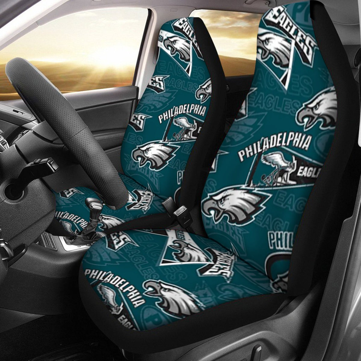 Philadelphia Football Game Day Universal Car Seat Cover With Thickened Back