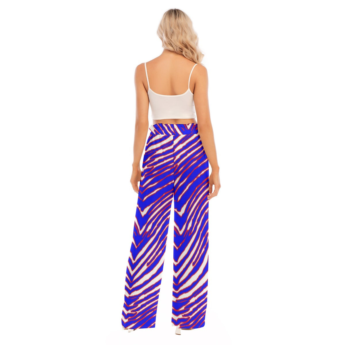 Buffalo Bills Zubaz Women's Waist Fungus Edge Wide-leg Pants