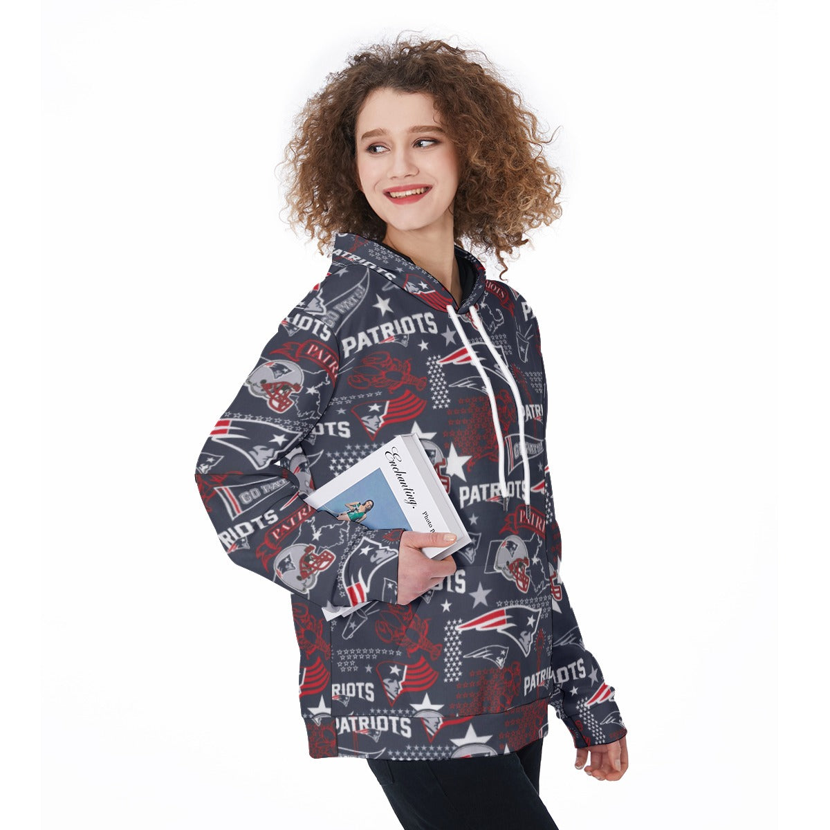 New England Football Game Day All-Over Print Women's Pullover Hoodie
